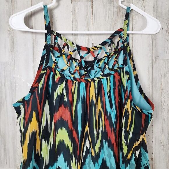 Nicole Miller Chevron Tank Top Size Large - Picture 9 of 10
